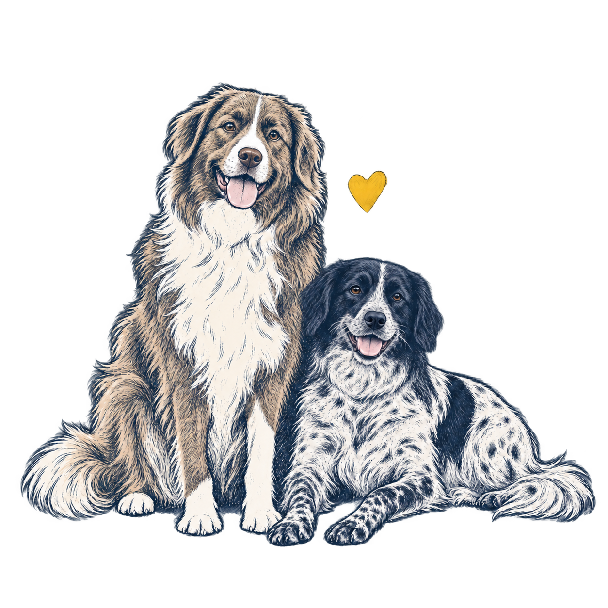 Meet Ivy and Mae, my two dogs.